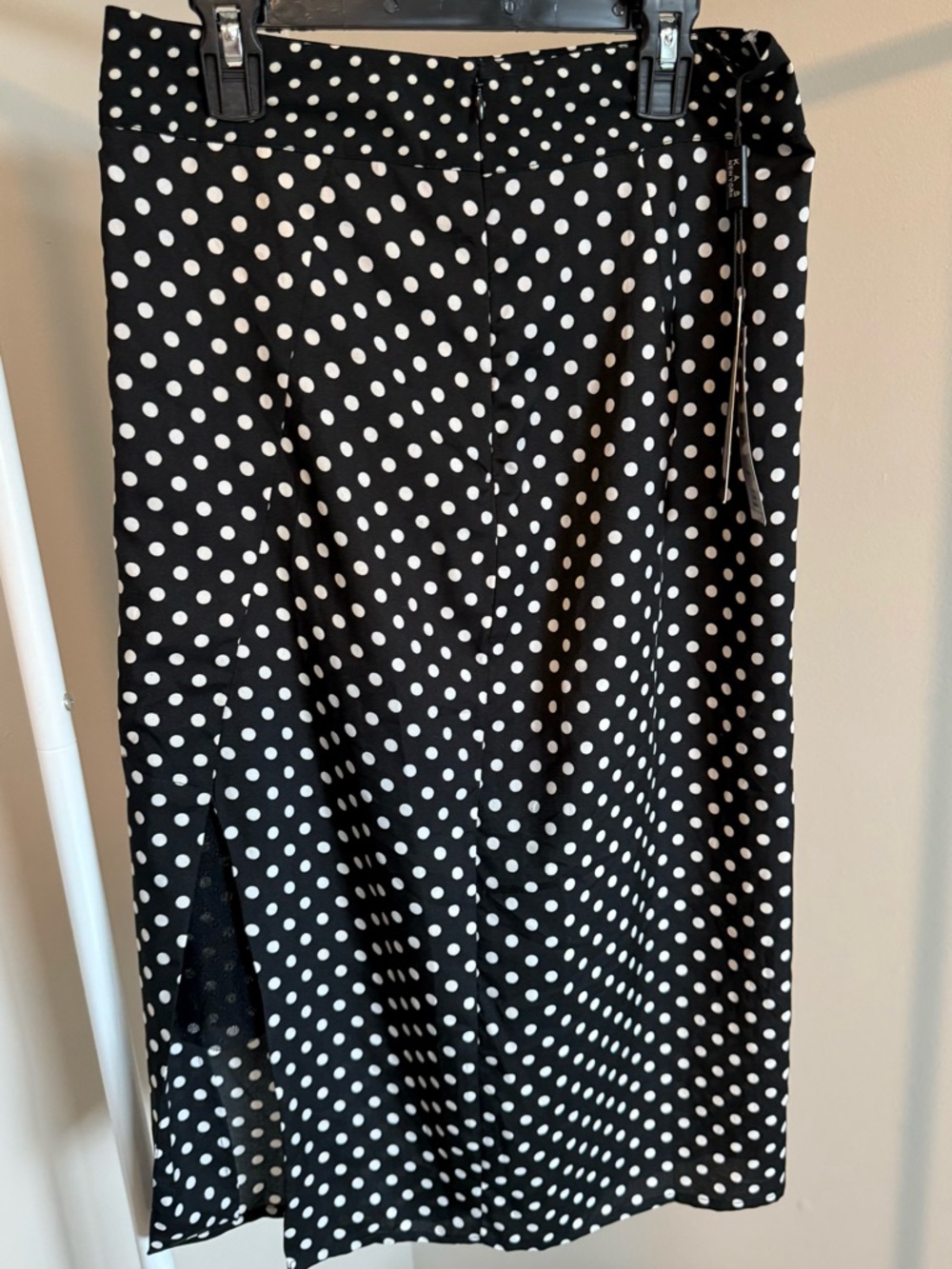 AKA New York KAS Classic Black and White Polka Dot Pencil Skirt